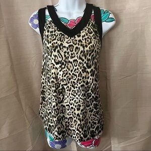 AUW Cheetah Print Blouse Tank Top